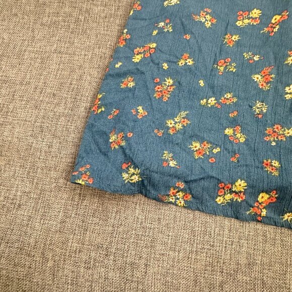 NEW! Hippie Rose Tank Top Sleeveless Small Teal‎ Floral Rayon Relaxed Fit - Picture 11 of 12